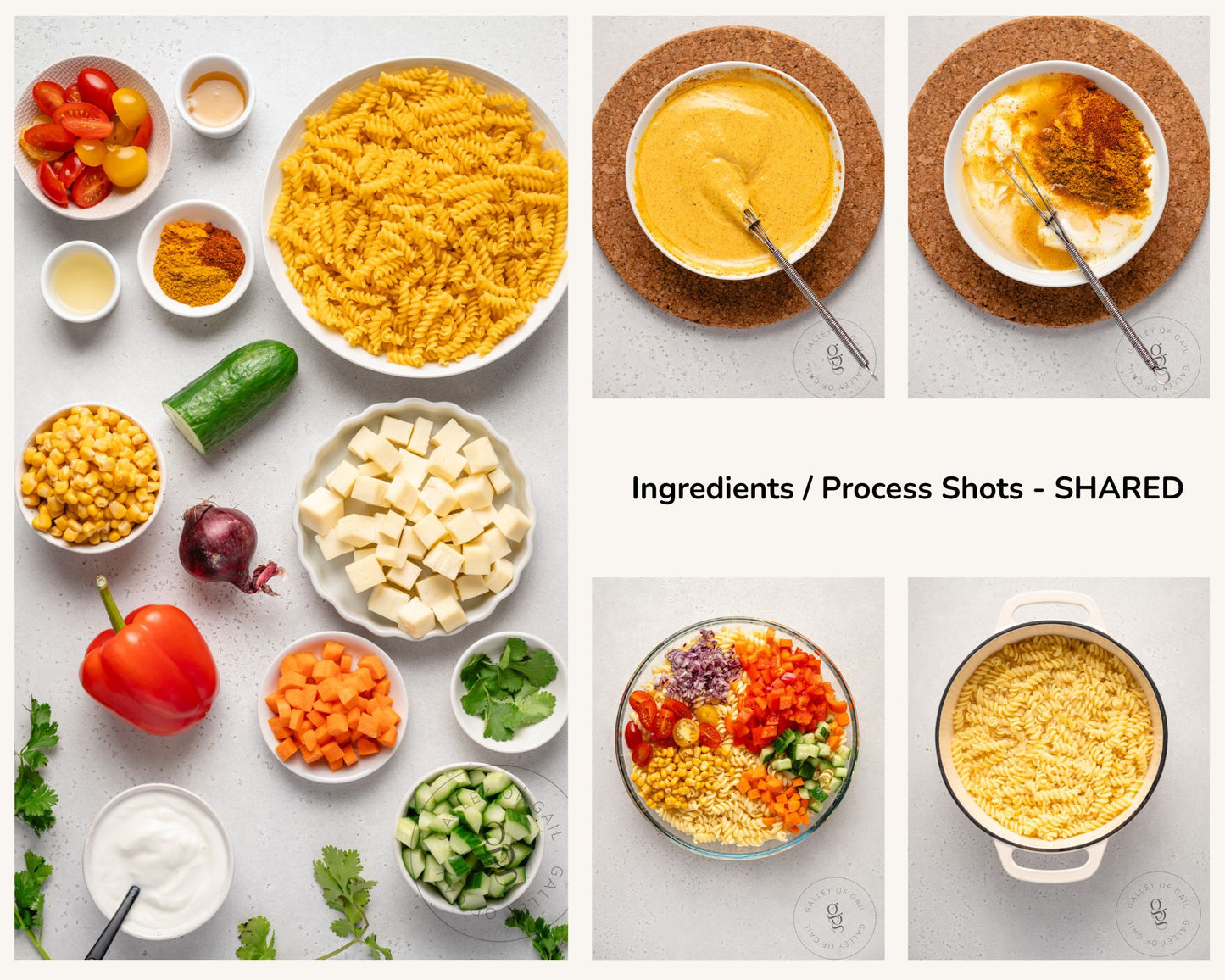 Creamy Curried Pasta Salad with Paneer - Semi- Exclusive - SET 2