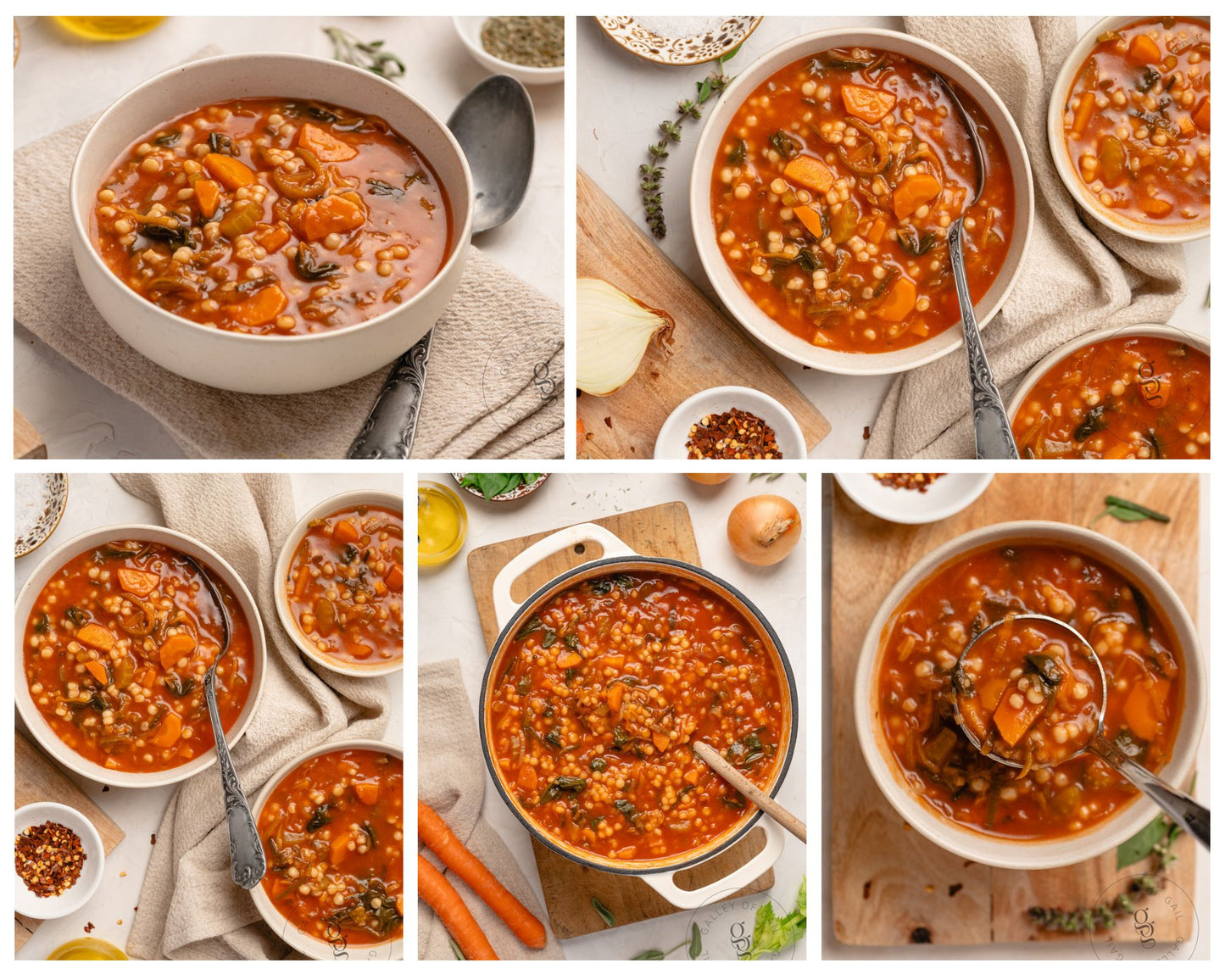 1. Tomato Pearl Couscous Soup - Exclusive Recipe
