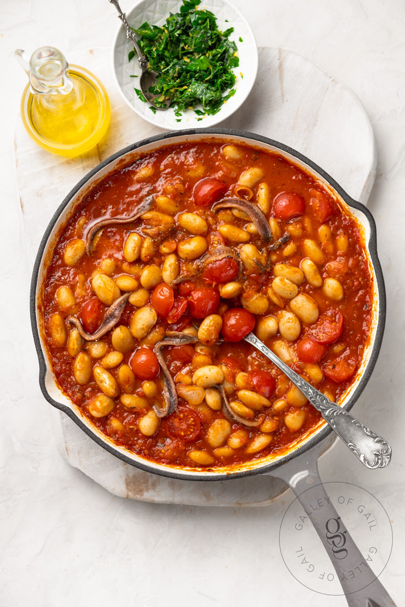 One Pot Butter Beans with Anchovies and Lemon Parsley Gremolata - Exclusive Recipe