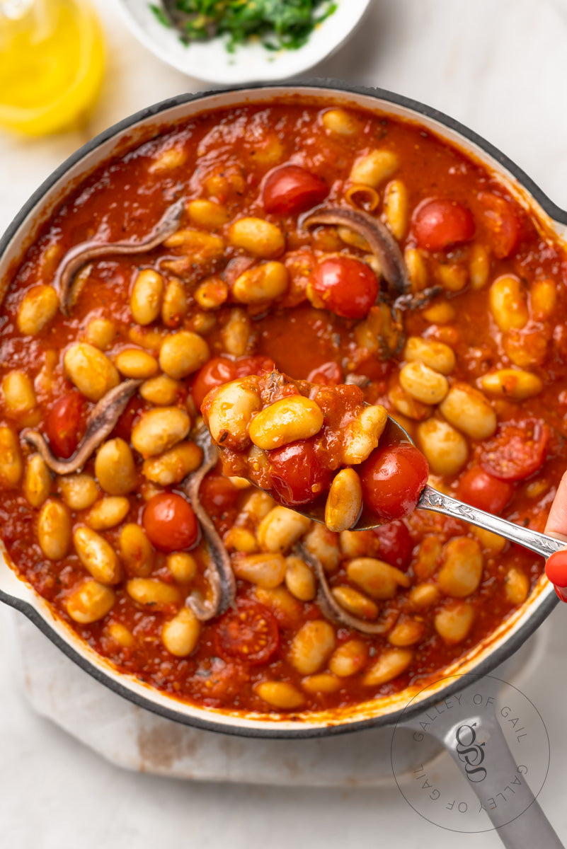 One Pot Butter Beans with Anchovies and Lemon Parsley Gremolata - Exclusive Recipe