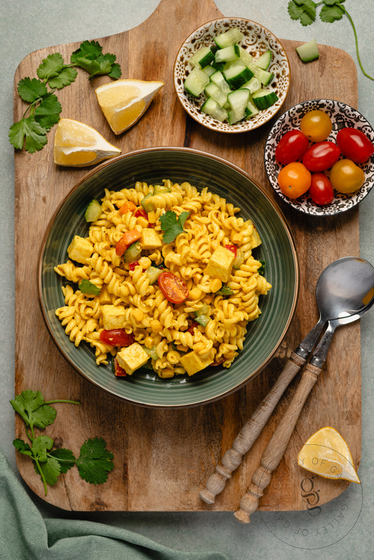 Creamy Curried Pasta Salad with Paneer - Semi- Exclusive - SET 2