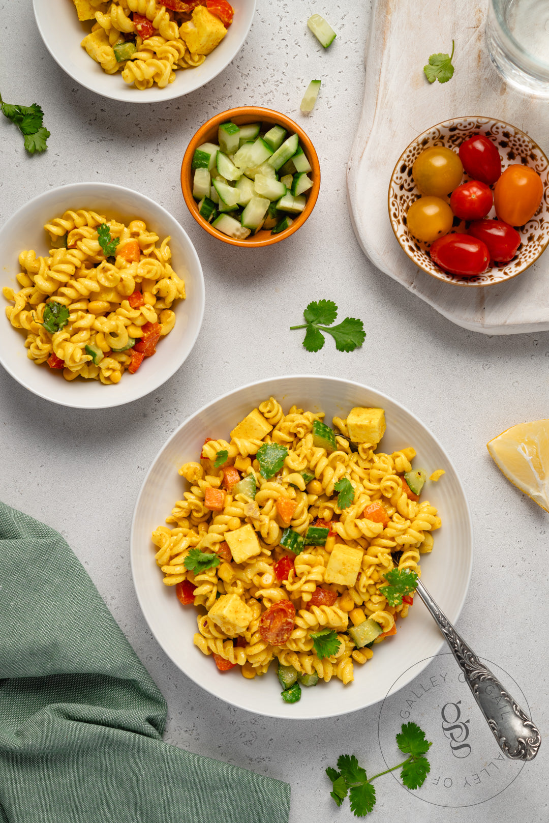 Creamy Curried Pasta Salad with Paneer - Semi-Exclusive - SET 1