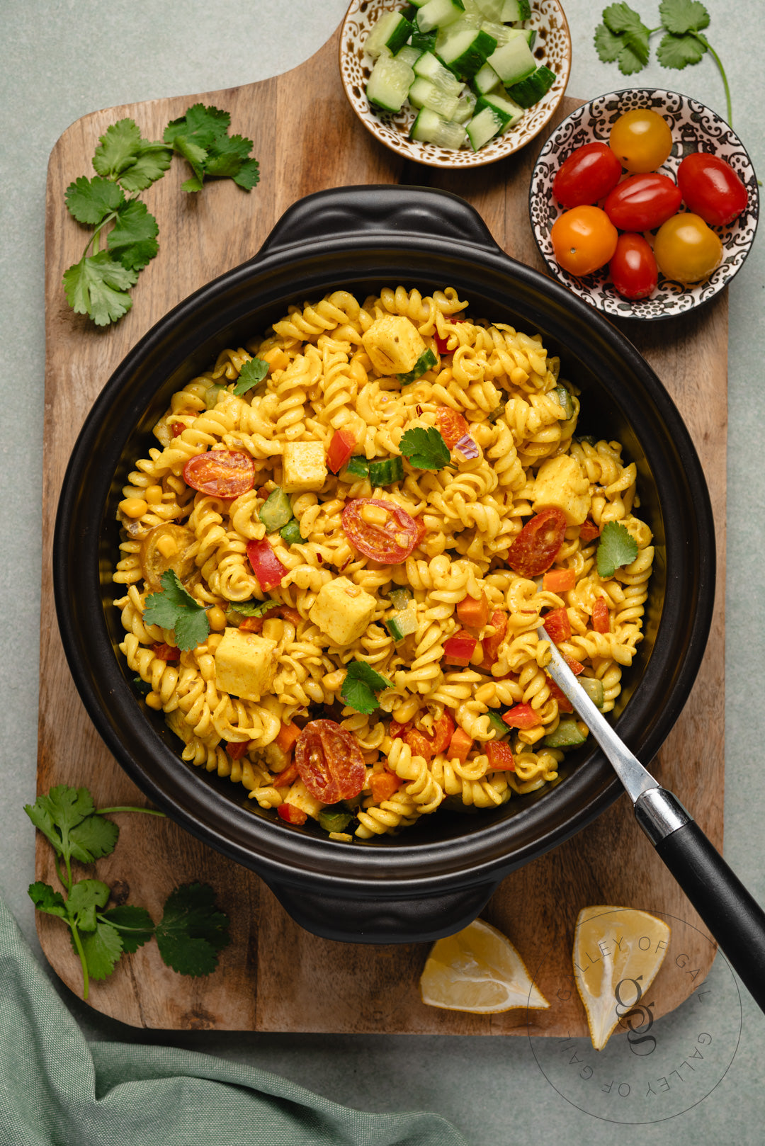 Creamy Curried Pasta Salad with Paneer - Semi- Exclusive - SET 2