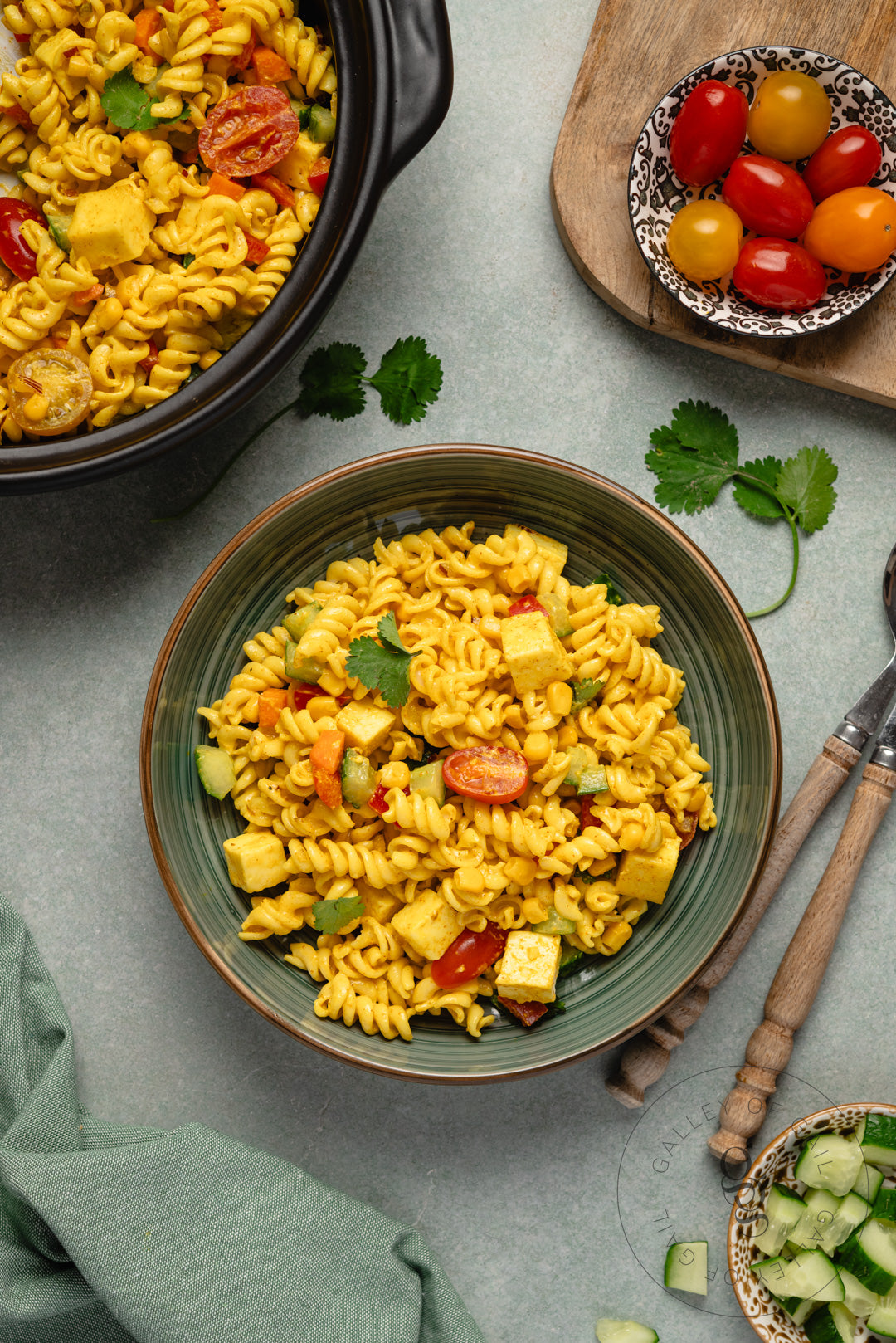 Creamy Curried Pasta Salad with Paneer - Semi- Exclusive - SET 2