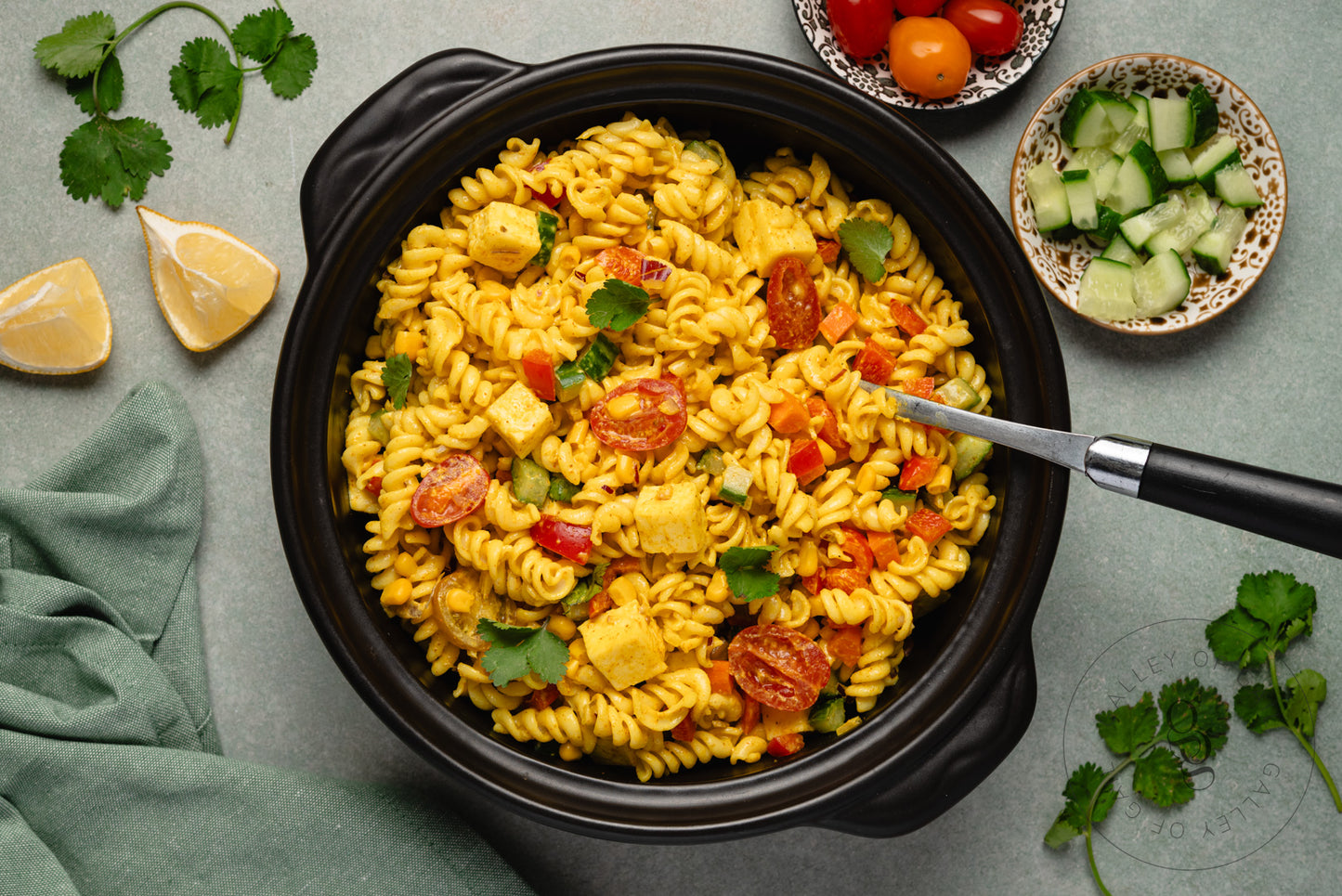 Creamy Curried Pasta Salad with Paneer - Semi- Exclusive - SET 2
