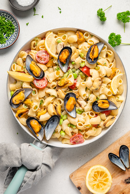 Mussel Pasta with Lemon Dressing - Exclusive Recipe