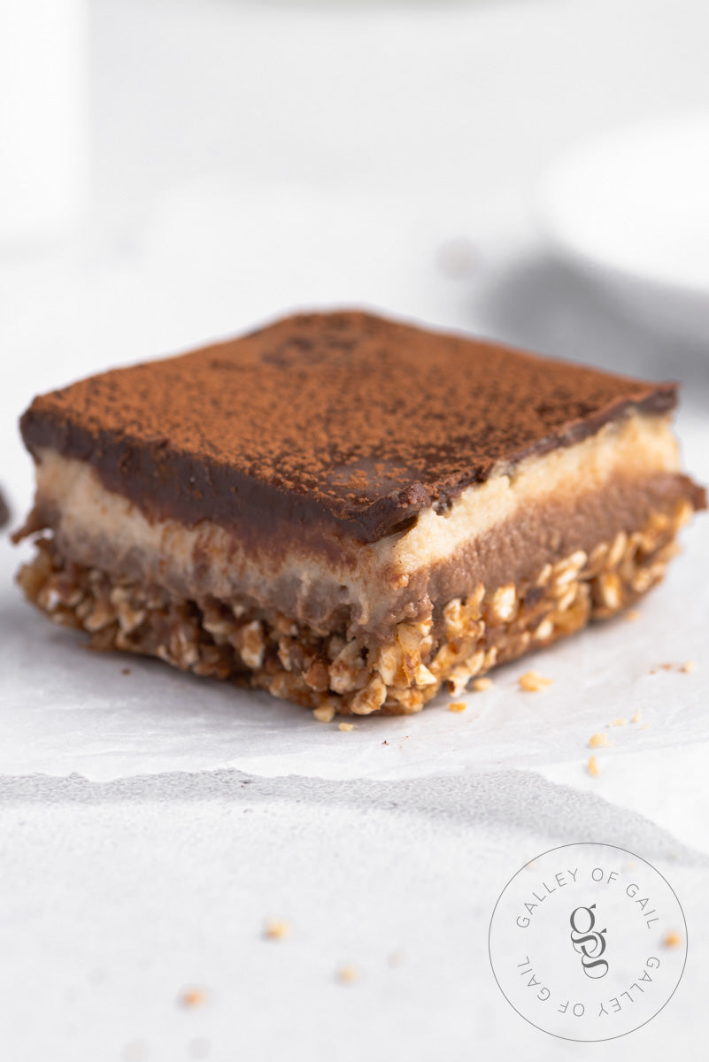 Protein Tiramisu Bars Recipe (No-Bake, Gluten-Free)- PLR Recipe + Photos