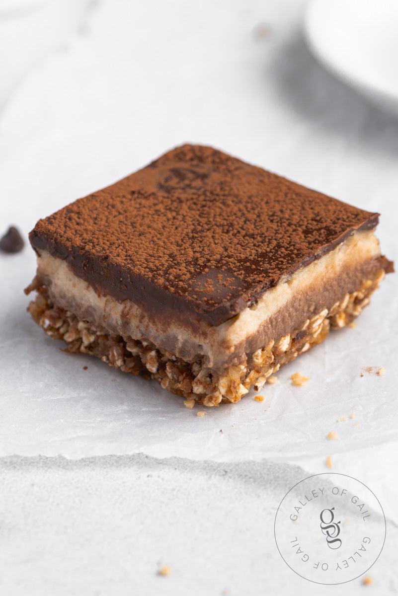 Protein Tiramisu Bars Recipe (No-Bake, Gluten-Free)- PLR Recipe + Photos