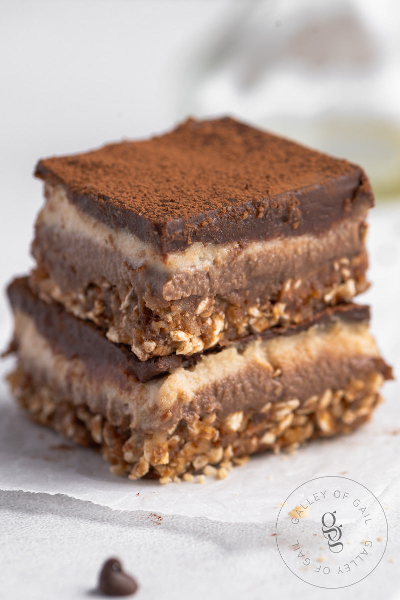 Protein Tiramisu Bars Recipe (No-Bake, Gluten-Free)- PLR Recipe + Photos